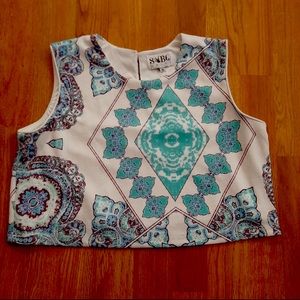 Sabo Skirt Mandala Boho Beach Crop Top NWT sz M